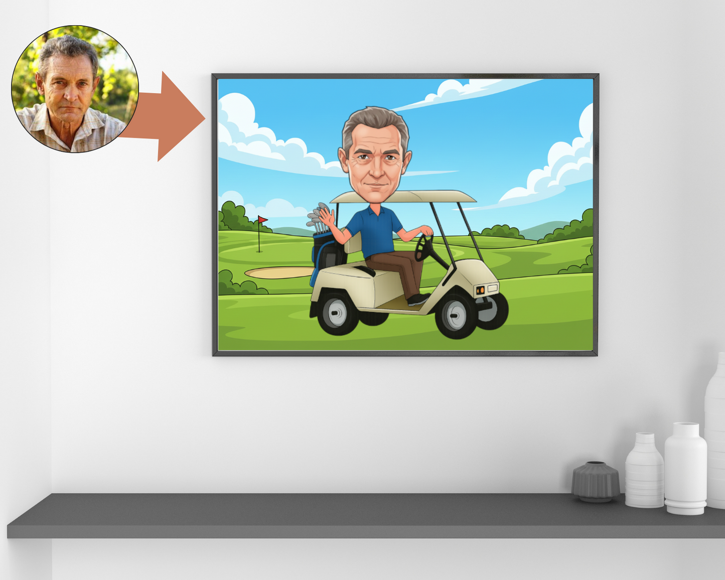 Retirement Caricatures | Retirement Gifts | Photo Frame | Design 02