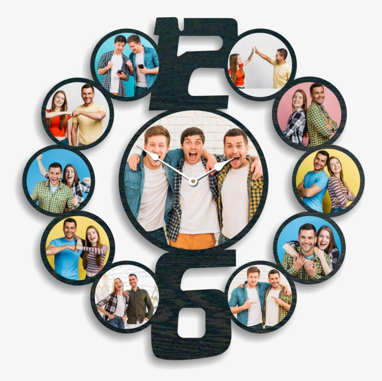 Personalised Wall Clock | 11 Photo Wall Clock | PC 02
