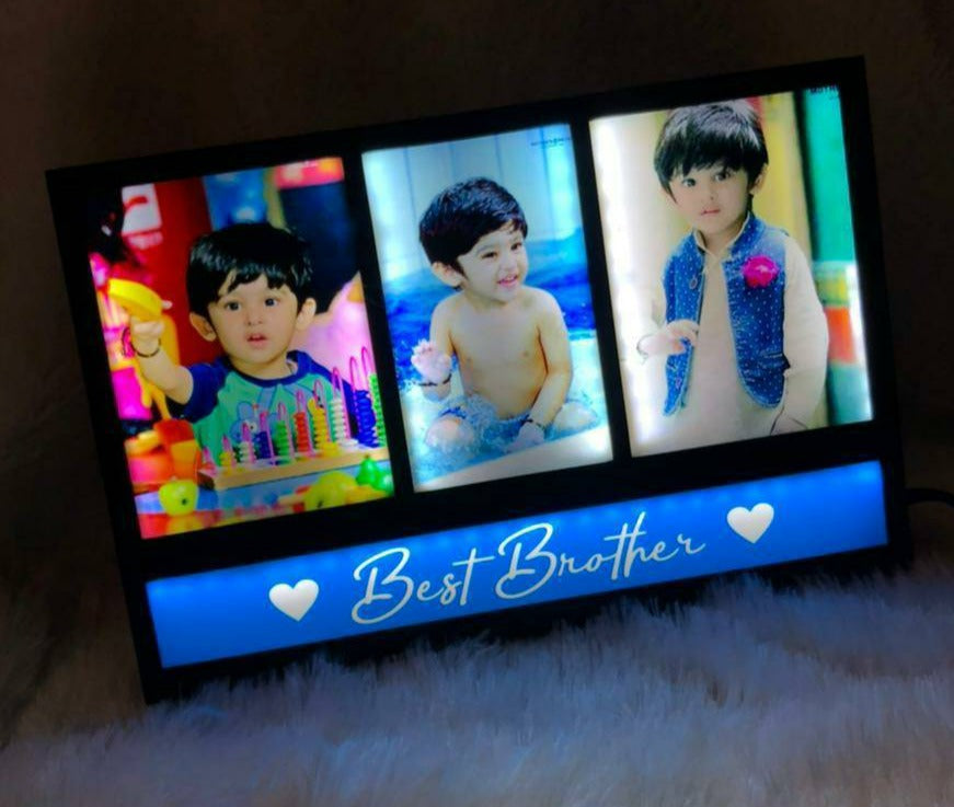 LED 3 Photo Frame - Birthday