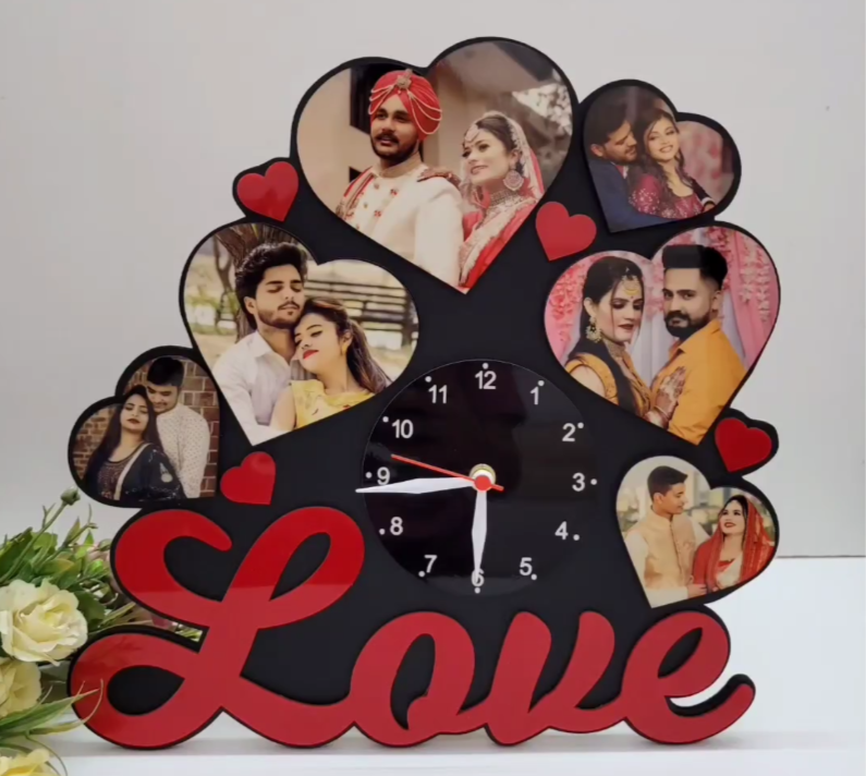 Designer Clock | 6 Photo Love Clock