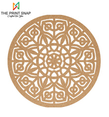 MDF Coaster with Stand | Tea Coaster | Set of 6 | Mandala Design 006
