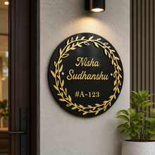 Premium Acrylic House Name Plate | Modern Custom Home & Office Name Board with Gold Finish | Personalized Door Sign | TPC 03