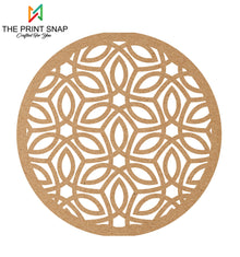 MDF Coaster with Stand | Tea Coaster | Set of 6 | Mandala Design 003