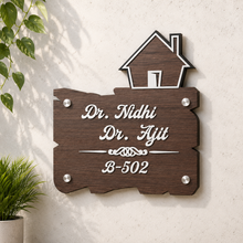 Premium Acrylic House Name Plate | Modern Custom Home & Office Name Board with Gold Finish | Personalized Door Sign | TPC 08