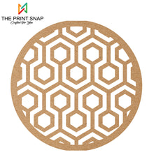 MDF Coaster with Stand | Tea Coaster | Set of 6 | Mandala Design 004