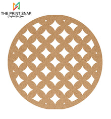MDF Coaster with Stand | Tea Coaster | Set of 6 | Mandala Design 007