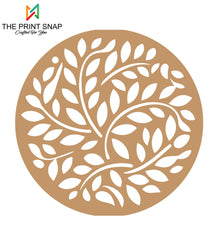 MDF Coaster with Stand | Tea Coaster | Set of 6 | Mandala Design 009