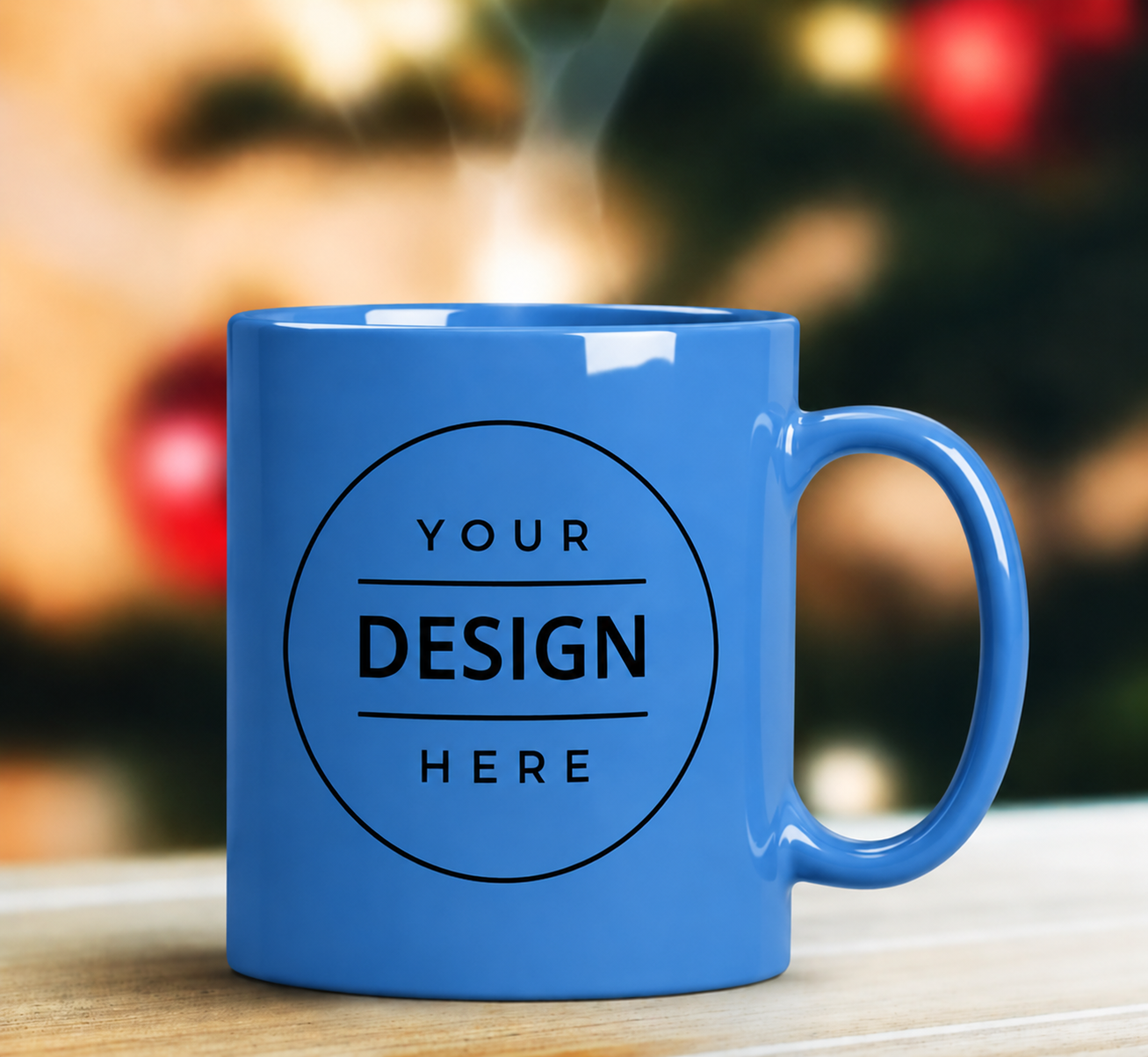 Custom Branded Ceramic Mug – Blue | Logo Printed Coffee Mug