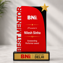 The Print Snap Premium Personalized Trophy | Custom Corporate Award | Employee Recognition Award | Acrylic & Wooden Trophy | PT-006