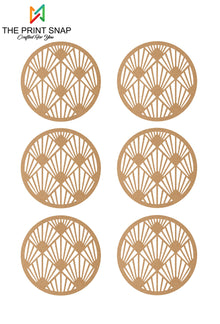 MDF Coaster with Stand | Mandala Design 002