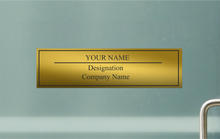 Metal Name Plates - Golden Color