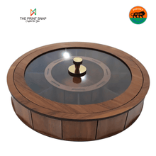 Corporate Gift - Dry Fruit Box | Premium Corporate Gift | Handcrafted | Custom Branding | Round with Transparent Lid
