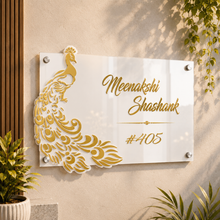 Premium Acrylic House Name Plate | Modern Custom Home & Office Name Board with Gold Finish | Personalized Door Sign | TPC 08 (Copy)