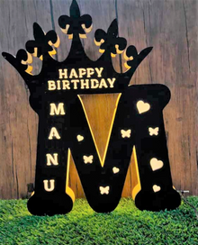 Personalised LED Name Initials | Any Letter with Message