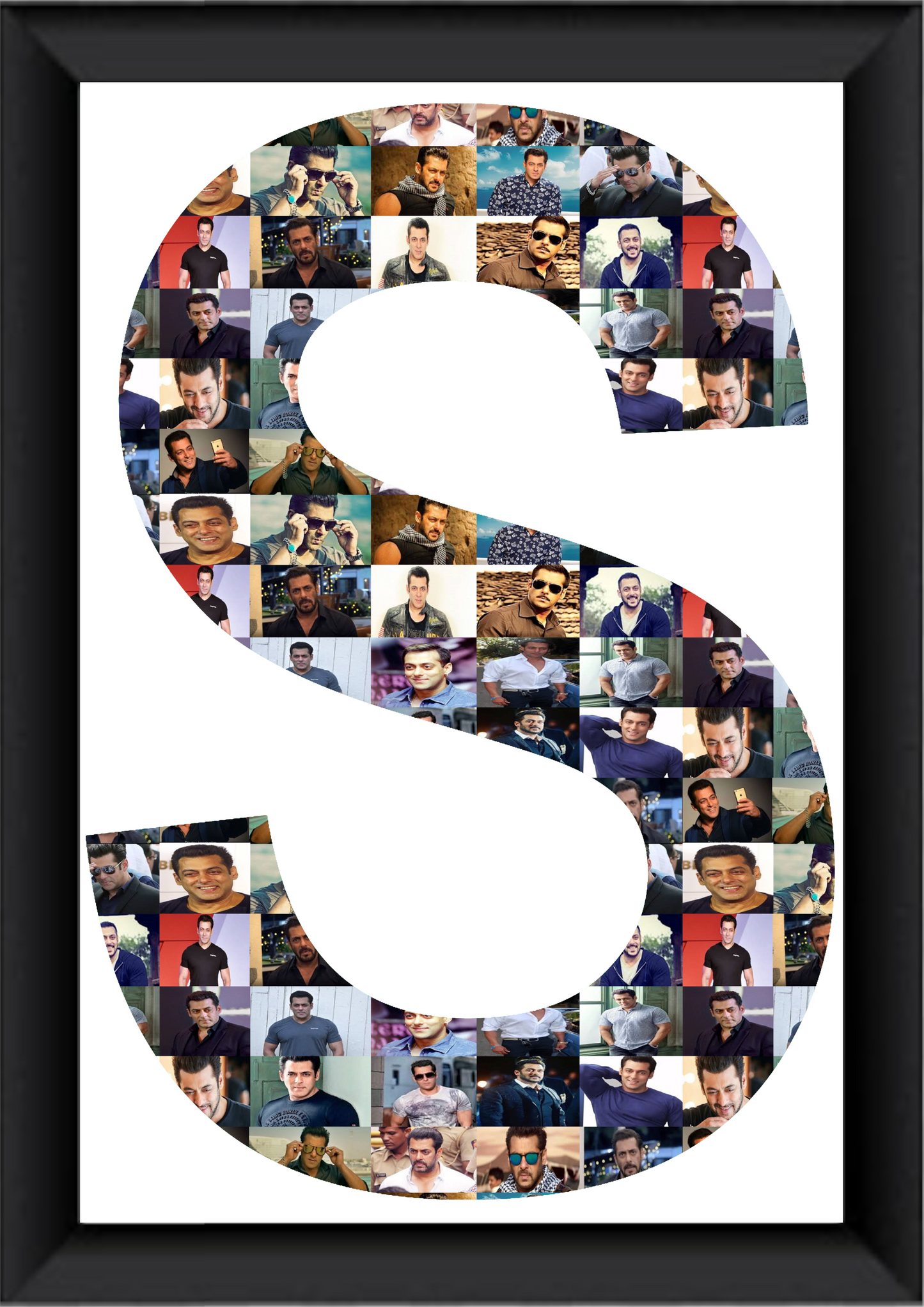 Personalized Mosaic Photo Frame | Name Initial Mosaic
