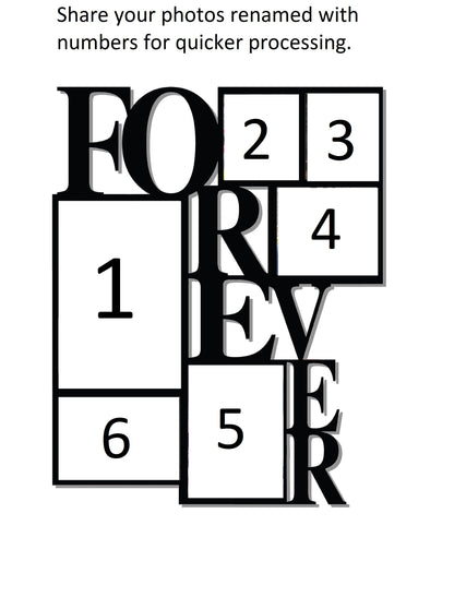 Forever - 6 Pic Personalised Collage Photo Frame