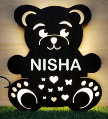 Personalised LED Wooden Teddy