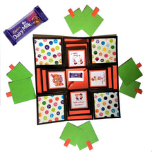 Rakhi Explosion Box | 8 Photo & 8 Message Card with Chocolate