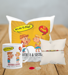Rakhi with Cushion & Mug