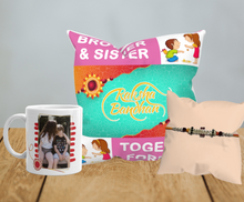 Rakhi with Cushion & Mug