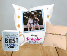 Rakhi with Cushion & Mug