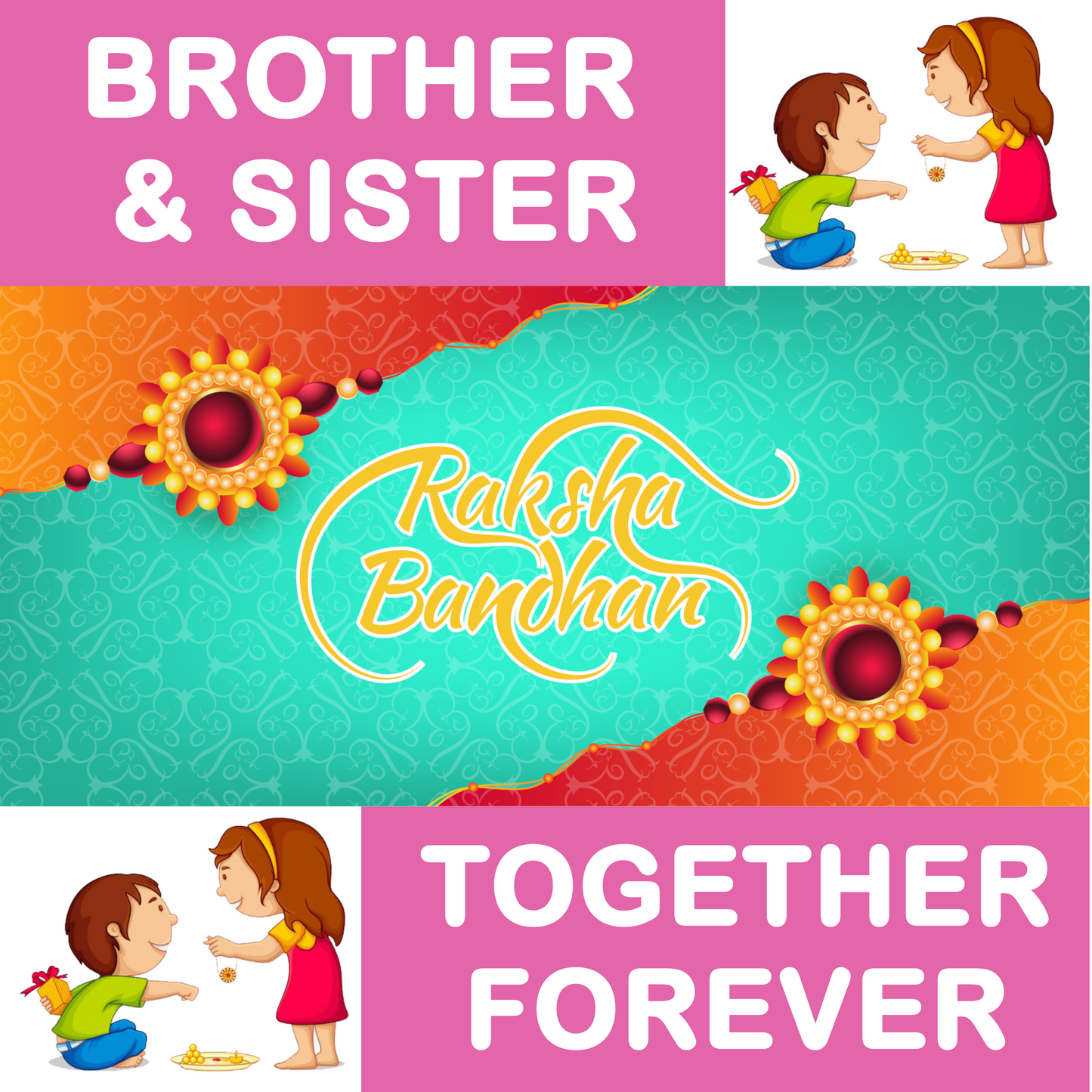 Rakhi with Cushion & Mug