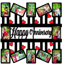 12 Pic Personalised Anniversary Collage Photo Frame