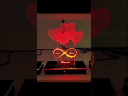 4 Heart - Love 3D Illusion Lamp