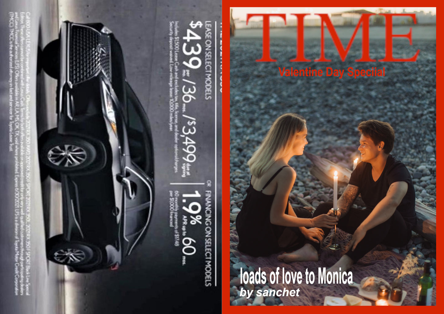 Valentine Day Personalised Magazine Cover | PC06